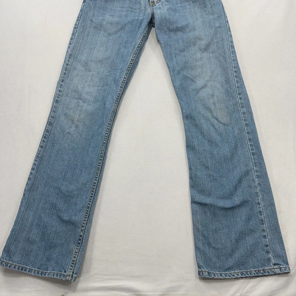 Levi's Jeans 527 Low Boot Cut Light Wash Denim Blue Mens W32 L34